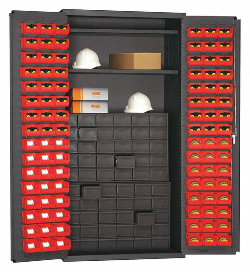 K4938 Bin Cabinet Gray 72 x36 x24 156RdBns
