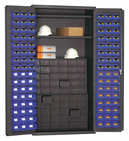 K4938 Bin Cabinet Gray 72 x36 x24 156BlBns