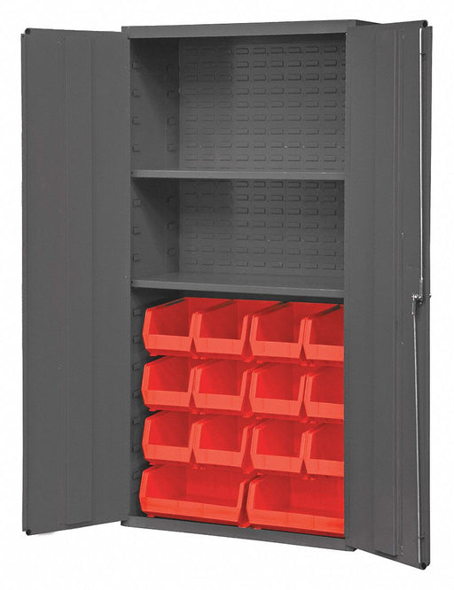 K4908 Bin Cabinet 72 x36 x18 Gray 14RedBns