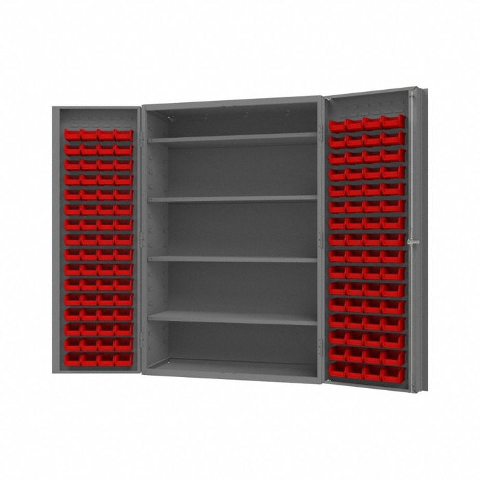 K4913 Bin Cabinet 72 x48 x24 Gray 128RedBns
