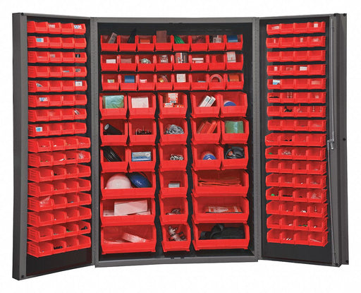 K4892 Bin Cabinet 72 x48 x24 Gray 176RedBns