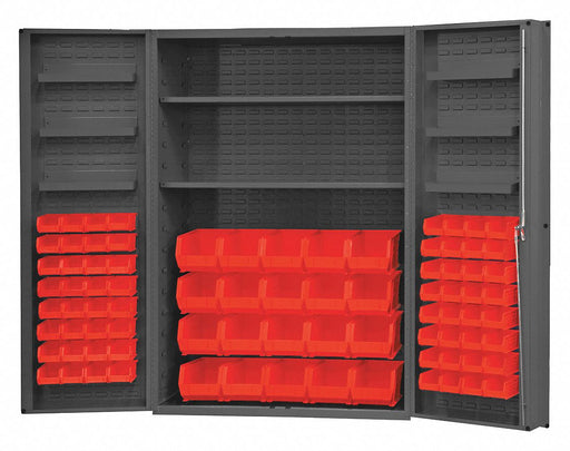 K4912 Bin Cabinet 72 x48 x24 Gray 84RedBns