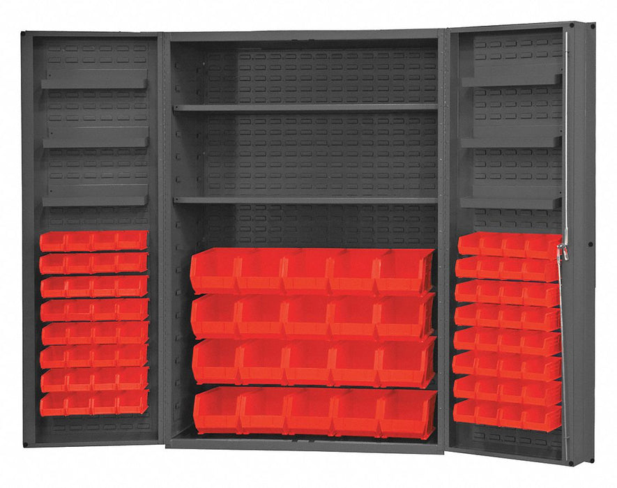 K4912 Bin Cabinet 72 x48 x24 Gray 84RedBns