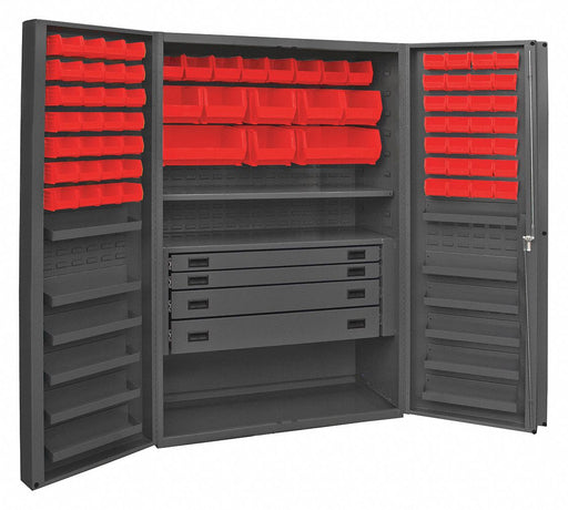 K4937 Bin Cabinet Gray 72 x36 x24 72RdBns