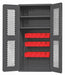 K4950 Bin Cabinet 72 x36 x24 Gray 15RedBns