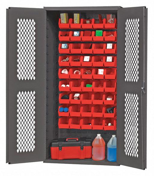 K4943 Bin Cabinet 72 x36 x18 Gray 45RedBns