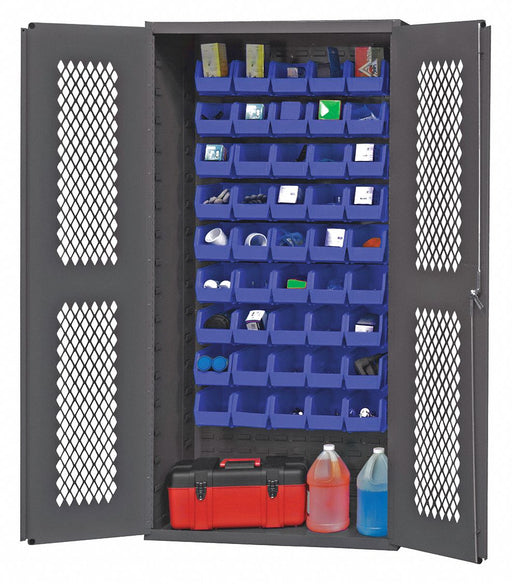K4943 Bin Cabinet 72 x36 x18 Gray 45BlueBns