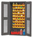 K4943 Bin Cabinet 72 x36 x18 Gray 45YlwBns