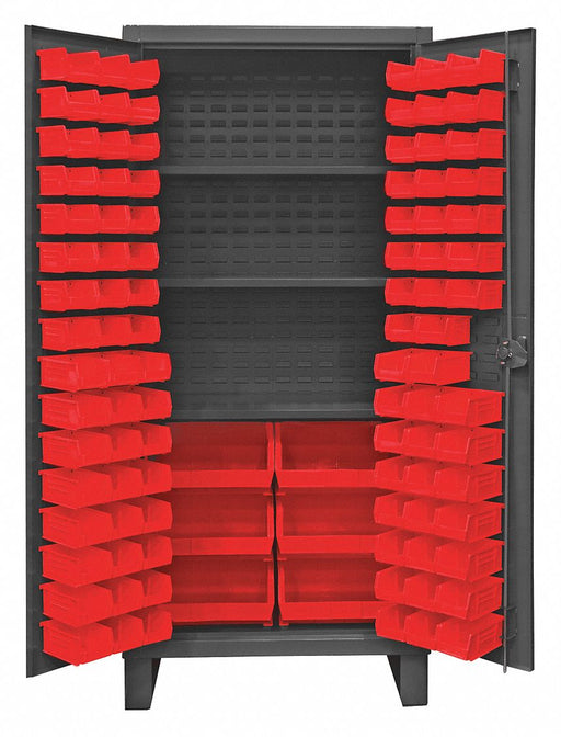 K4922 Bin Cabinet 78 x36 x24 Gray 102RedBns