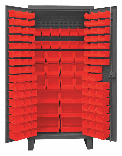 K4903 Bin Cabinet 78 x36 x24 Gray 126RedBns