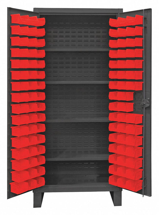 K4921 Bin Cabinet 78 x36 x24 Gray 96RedBns