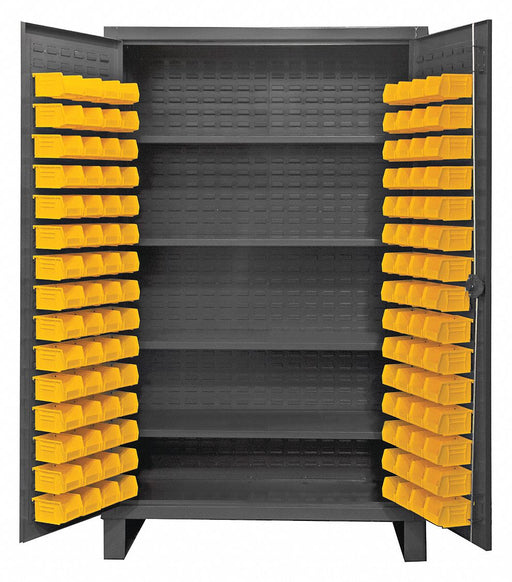 K4923 Bin Cabinet 78 x36 x24 Gray 120YlwBns