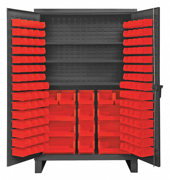 K4924 Bin Cabinet 78 x36 x24 Gray 134RedBns
