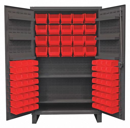 K4927 Bin Cabinet 78 x48 x24 Gray 84RedBns