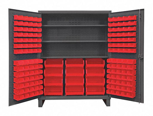 K4929 Bin Cabinet 78 x60 x24 Gray 156RedBns