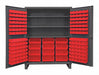 K4929 Bin Cabinet 78 x60 x24 Gray 156RedBns
