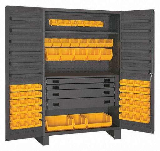 K4940 Bin Cabinet Gray 78 x48 x24 72YllwBns