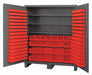K4917 Bin Cabinet 84 x72 x24 Gray 212RedBns