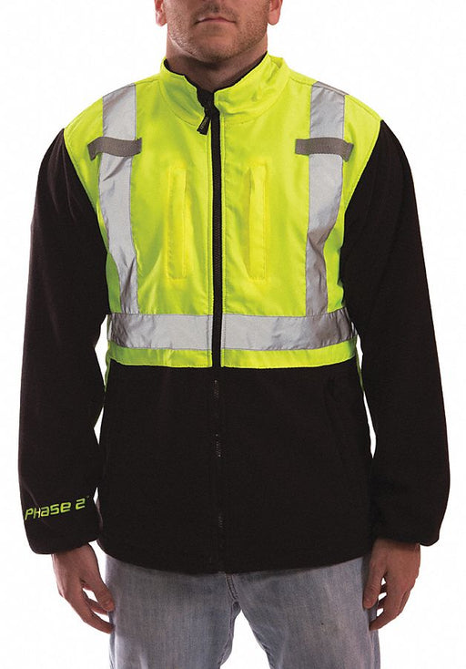 Hi-Vis Fleece Jacket Lime/Blk 5XL