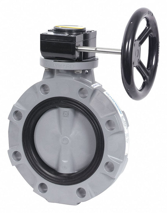 Butterfly Valve GFPP FPM 12in Gear