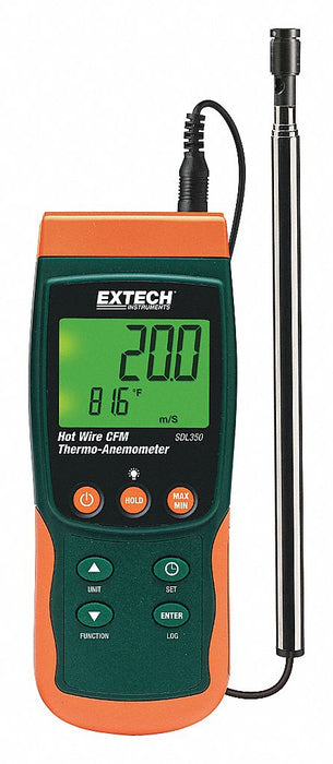 Anemometer 40 to 3 940fpm 32 to 122F