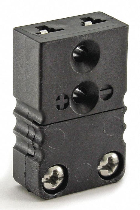 Thermocouple Jack J Black 2 Flat Pins