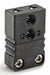 Thermocouple Jack J Black 2 Flat Pins