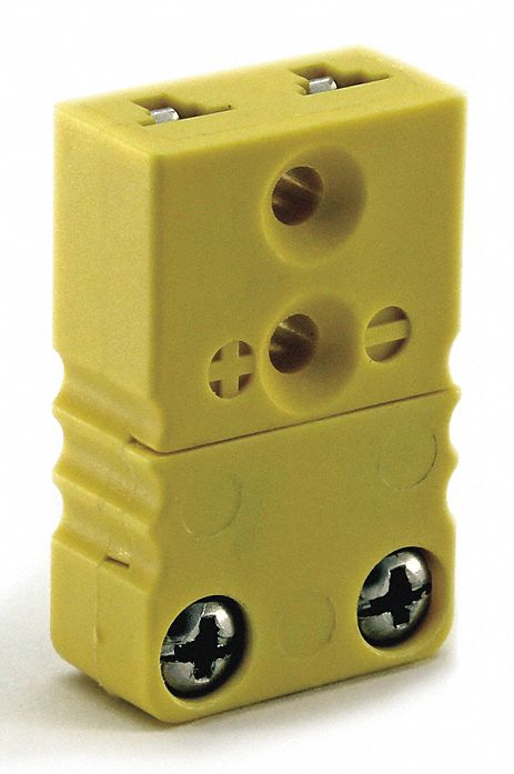 Thermocouple Jack K Yellow 2 Flat Pins