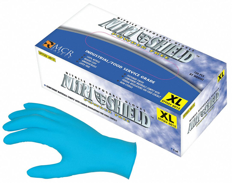J2525 DisposableGloves Blue 2XL Size11 PK100