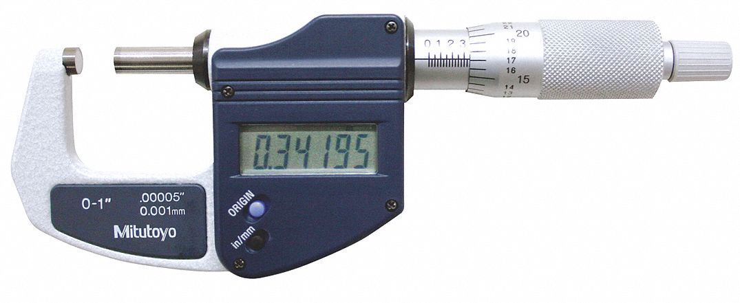 Mic 0-1/0-25.4mm Ratchet Stop NIST Case