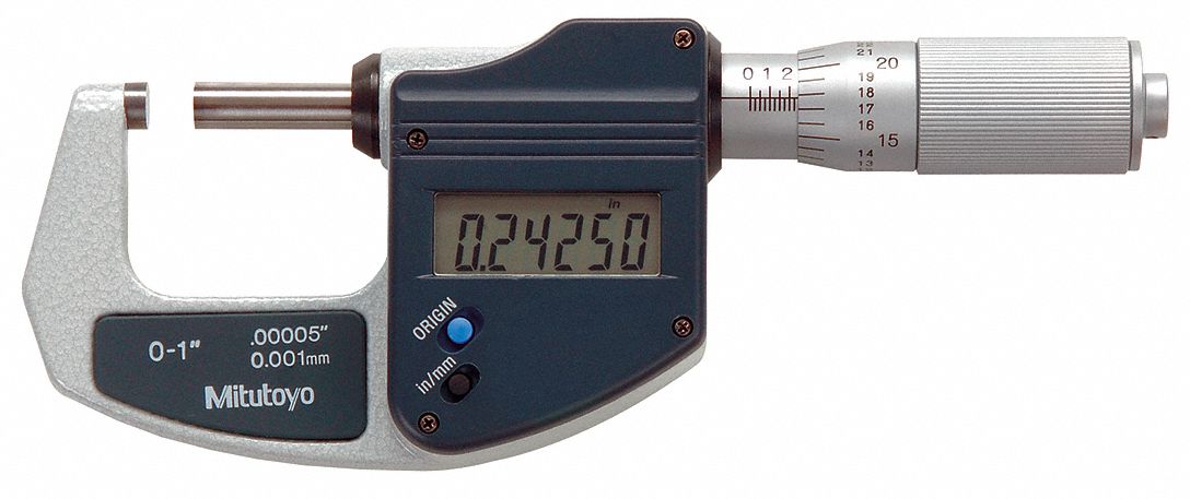 Mic 0-1/0-25.4mm Friction NIST Case