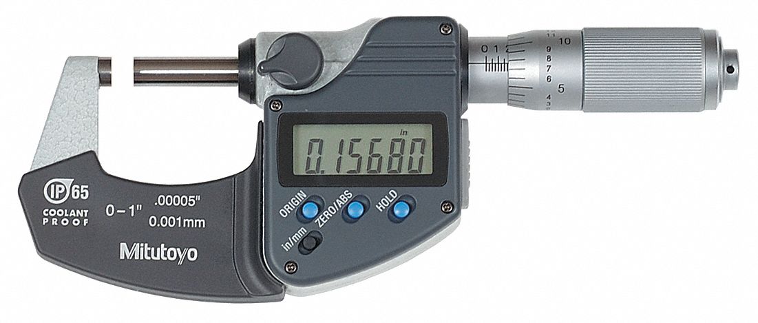 Mic 0-1/0-25.4mm Friction NIST Case