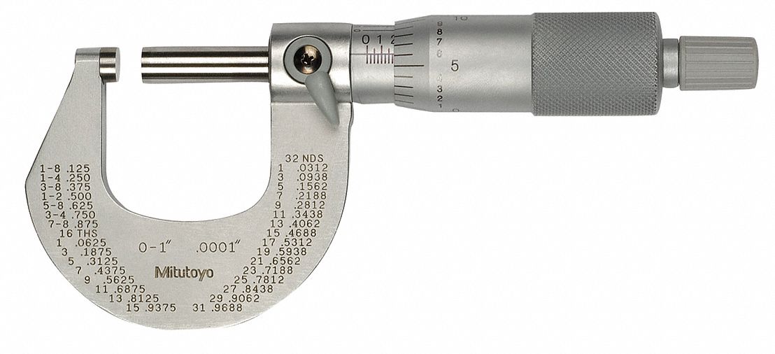 Outside Mic 0-1 Ratchet NIST Case