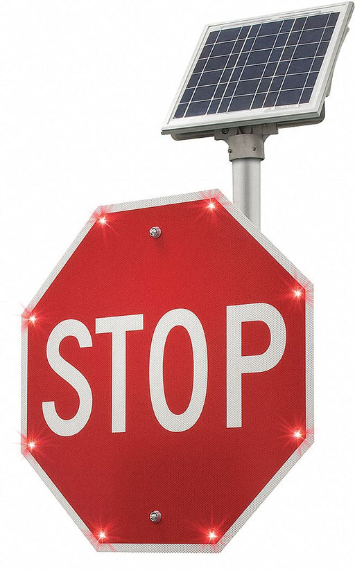 LED Stop Sign Red Solar