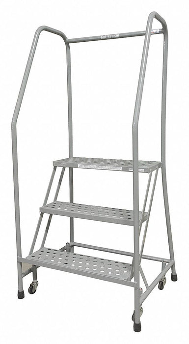 Safety Rolling Ladder 3 Steps 26in.D