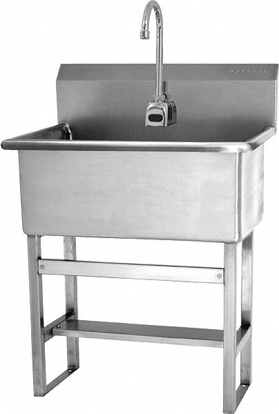 Scrub Sink 25 x20 x45.5 Silver