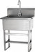 Scrub Sink 25 x20 x45.5 Silver