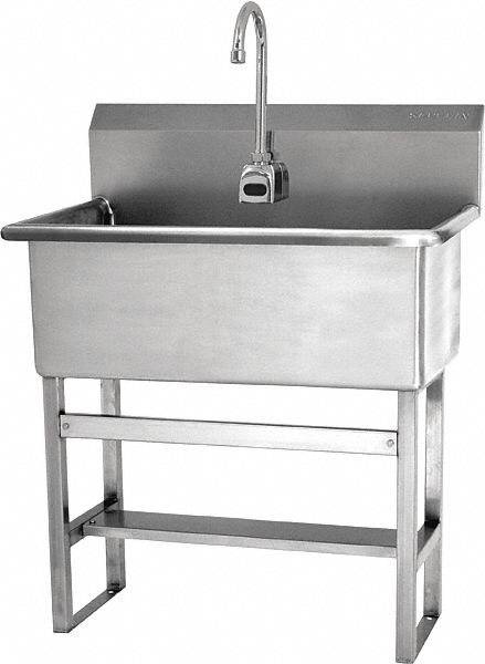 Scrub Sink 31 x20 x45.5 Silver