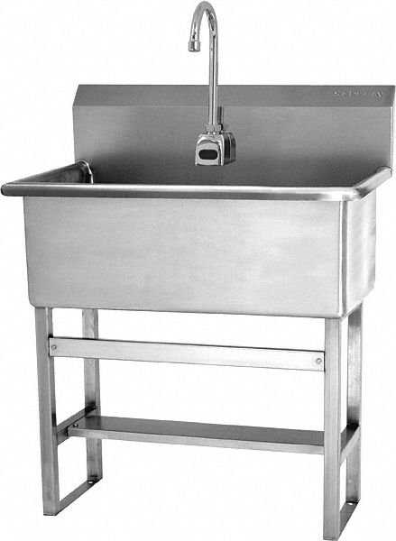 Scrub Sink 31 x20 x45.5 Silver