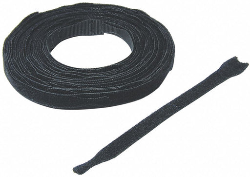 Hook-and-Loop Cable Tie 2 ft Black PK15