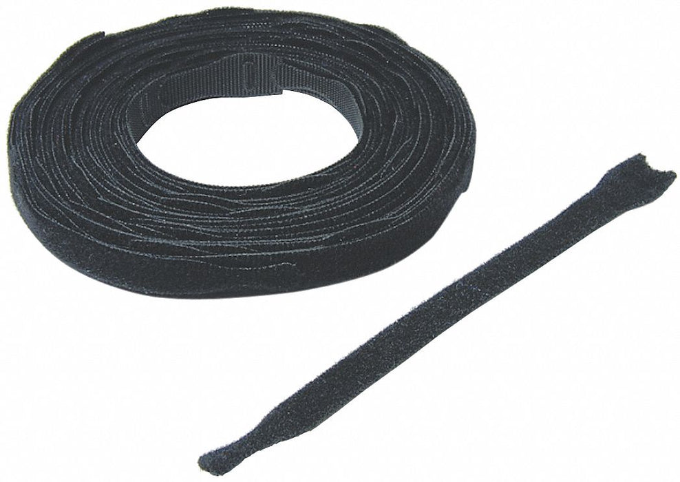 Hook-and-Loop Cable Tie 2 ft Black PK15
