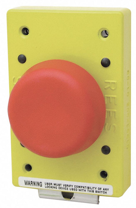MushroomPushButton NonIllum Red 1NO/1NC