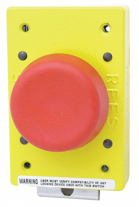 EmergncyStpPushButtn NonIllm Red 1NO/1NC