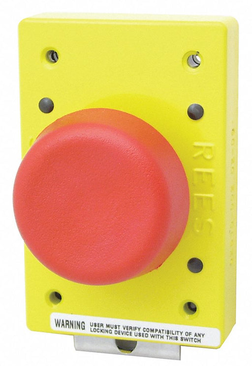 EmergncyStpPushButtn NonIllm Red 1NO/1NC