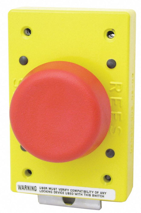 EmergncyStpPushButtn NonIllm Red 1NO/1NC
