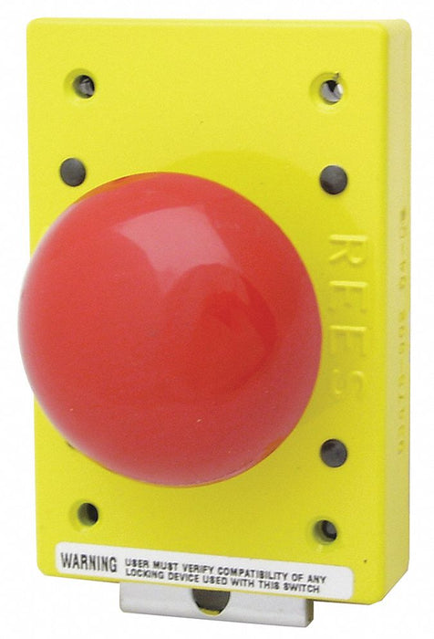 EmergncyStpPushButtn NonIllm Red 1NO/1NC