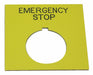 LegendPlate EmergencyStop Ylw/Ylw Square