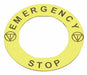 LegendPlate EmergencyStop Ylw/Ylw Round