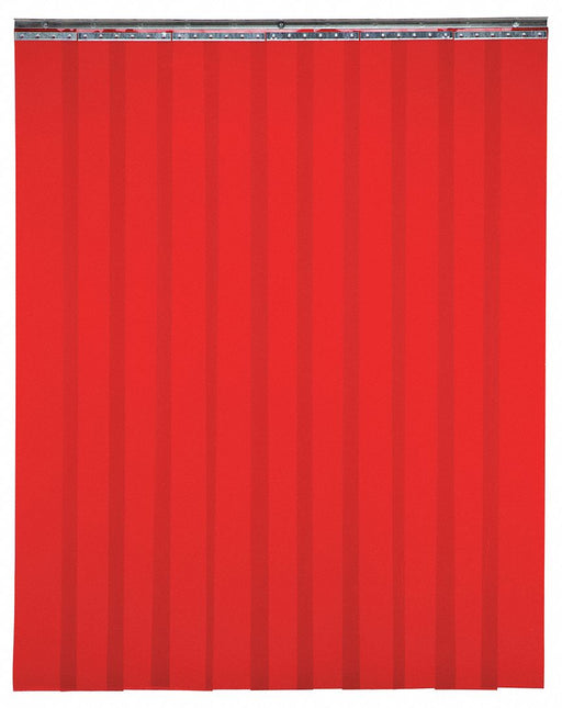 Welding Strip Curtain 7 ft H 7 ft W Red