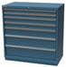 K3760 Mod Drwr Cab 41-3/4 H 7 Drwr Clssc Blue